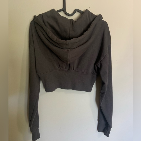 Garage Dark Gray Corset Zip up Hoodie XS - Picture 3 of 9